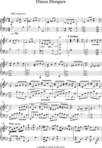 DANZA HUNGARA Piano Scores [ON SALE]