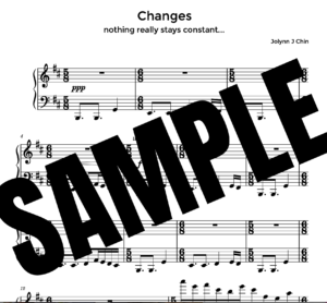 'Changes' Piano Scores [ON SALE]