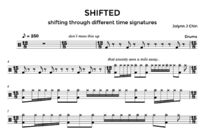 'Shifted' Drum Score [ON SALE]