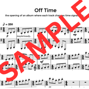 'OFF TIME' Piano Scores [ON SALE]